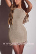 Crewneck Sleeveless Raw Hem Mini Dress