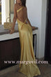 Margovil One Shoulder Open Back Tie Knot Satin Maxi Dress