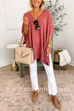 10 Colors V Neck Loose Fit Solid Poncho Sweater