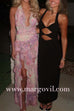 Margovil Dreamy Ruffle Halter V Neck Slit Watercolor Floral Maxi Dress