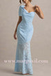 Margovil Sleeveless Bow Shoulder Flare Maxi Dress