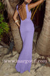 Margovil Sleeveless Open Back Glitter Bodycon Maxi Dress