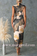 Mockneck Sleeveless Floral Print Bodycon Maxi Dress