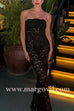 Margovil Strapless Lace Hollow Out Bodycon Maxi Dress