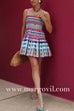 Spaghetti Strap Ruffle Gingham Mini Dress