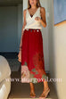 High Waist Floral Print Midi Skirt