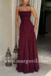 Margovil Spaghetti Strap Backless Lace-up Jacquard Maxi Dress
