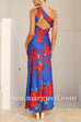 One Shoulder Back Cut Out Floral Print Satin Maxi Dress