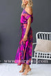 One Shoulder Slit Tie Dye Maxi Dress