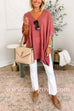 Chicest V Neck Loose Fit Solid Poncho Sweater