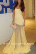 Margovil Strapless Tube Flare Mesh Maxi Party Dress