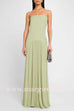 Margovil Strapless Tube Patchwork Pleated Maxi Dress