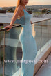 Margovil U Neck Sequin Knit Bodycon Maxi Tank Dress