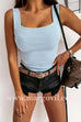 Margovil Square Neck Ribbed Knit Tank Top