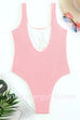 Margovil Low Back High Cut Crinkle One Piece Swimsuit