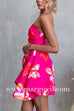 Strapless Floral Print A-line Mini Dress
