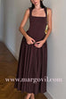Margovil Elegant Square Neck Sleeveless Flowy Maxi Dress