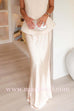 Elegant Waistband Satin Maxi Skirt