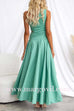 One Shoulder Cut Out High Low Hem Maxi Swing Dress