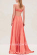 Margovil Spaghetti Strap Back Cut Out Pleated Maxi Dress