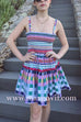 Spaghetti Strap Ruffle Gingham Mini Dress