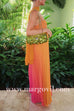 Ruched Back Lace-up Gradient Pleated Maxi Cami Dress