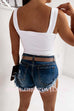 Margovil Square Neck Ribbed Knit Tank Top