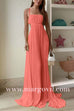 Margovil Spaghetti Strap Back Cut Out Pleated Maxi Dress