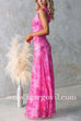 Asymmetric Shoulder Ruched Waist Floral Print Maxi Dress