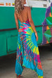 Margovil Halter Sleeveless Hippie Tie  Dye Jumpsuit