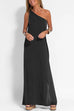 Margovil Sleeveless One Shoulder Side Split Maxi Dress