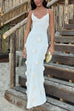 Margovil Open Back Flowers Applique Knitting Maxi Vacation Dress