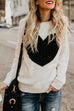 Margovil Color Block Love Heart Knit Sweaters