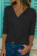 Margovil Basic Lily V-neck Long Sleeve Tops