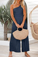 Margovil Solid One Shoulder Wide Leg Jumpsuit