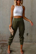 Margovil High Waist Skinny Satin Pants with Pockets(3 Colors Available)
