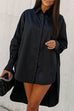 Margovil Lapel High Low Hem Button Down Shirt