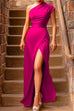 Margovil Cold Shoulder Waisted High Split Party Dress