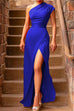 Margovil Cold Shoulder Waisted High Split Party Dress