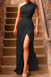 Margovil Cold Shoulder Waisted High Split Party Dress