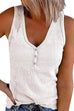 Margovil Carrie V Neck Buttons Sleeveless Top