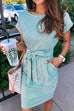 Margovil Bow Knot Waist Striped Dress