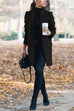 Margovil Ellen Stand Collar Open Front Pockets Coat