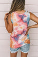 Margovil Tie Dye Twist Knot Front Sleeveless Top