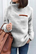 Margovil Winter Turtleneck Zipper Fuzzy Pullovers