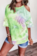 Margovil Cold Shoulder Short Sleeve Tie Dye T-shirt
