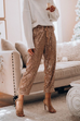 Margovil Drawstring Mid Waist Glitter Sequin Pants