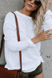 Margovil Long Sleeve Curve Hem Casual T-shirt