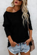Margovil Long Sleeve Curve Hem Casual T-shirt