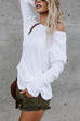 Margovil Long Sleeve Curve Hem Casual T-shirt